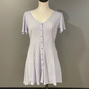 NWT Forever 21 Purple / White Gingham Dress